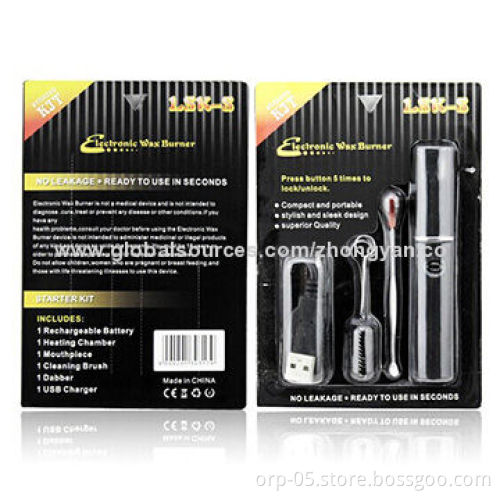 2014 New E-cigarette Dry Herb Wax Vaporizer Pen LSK-S Single Kit with Blister Package/Cleaning Brush